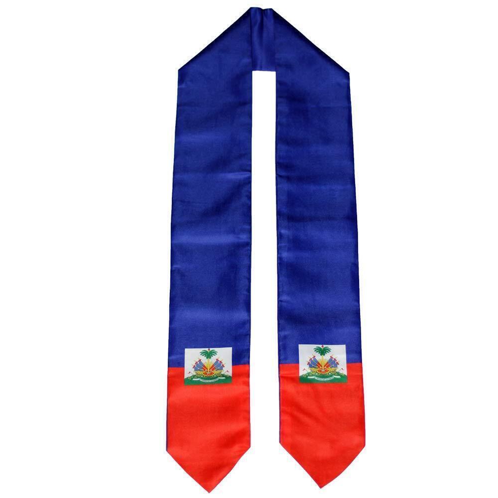 5945 Haiti Haitian Flag Graduation Stole/Sash/Scarf